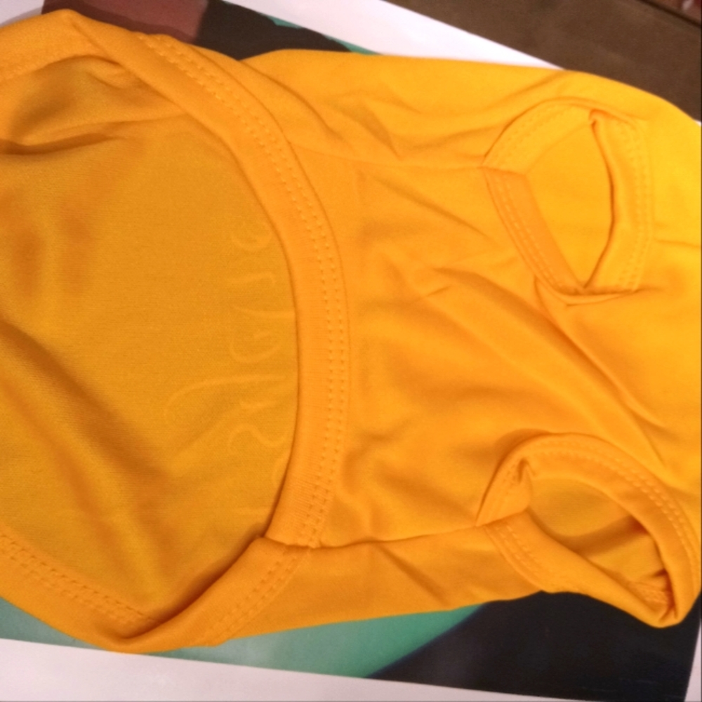 Golden yellow, "Cute, but Psycho" dog tshirt